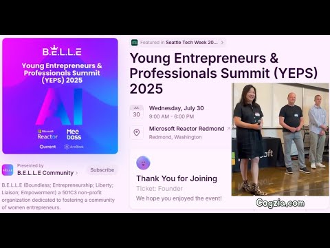 YEPS 2025 (Seattle Tech Week) cogzia.com AI-Native Architecture, Production-Grade from First Click