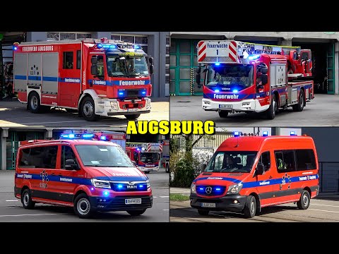 [Löschzug-ALARM!] - Einsatz für die FEUERWEHR Augsburg! | Alarmfahrten an Feuerwache 1 & Wache 2!
