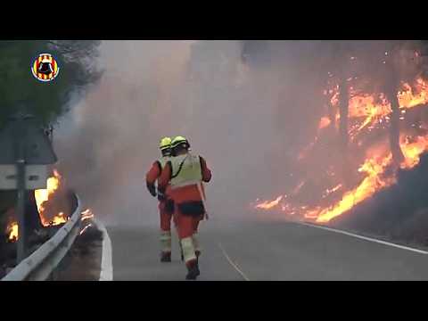 Huge wildfire in Valencia region burns 690 hectares after Spain’s hottest summer