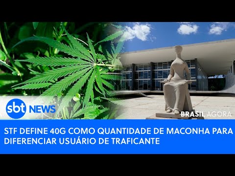 🔴Brasil Agora: 🚨 STF DEFINE 40G COMO QUANTIDADE DE MACONHA PARA DIFERENCIAR USUÁRIO DE TRAFICANTE