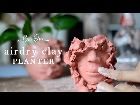 Making A Planter With Airdry Clay | enon art vlog ep. 41