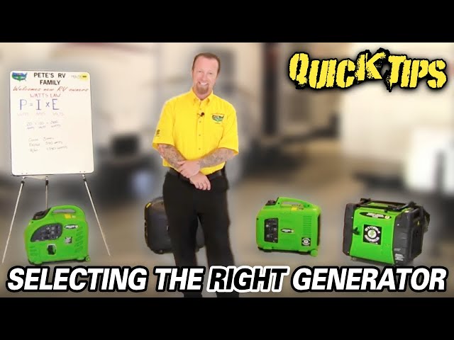 What Size Generator Do You Need for a Camper?