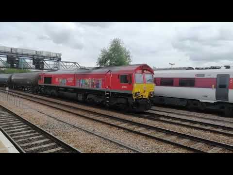 DB Cargo 66113 Passes Lincoln on 687L Immingham Humber Oil to Kingsbury 23/05/2022