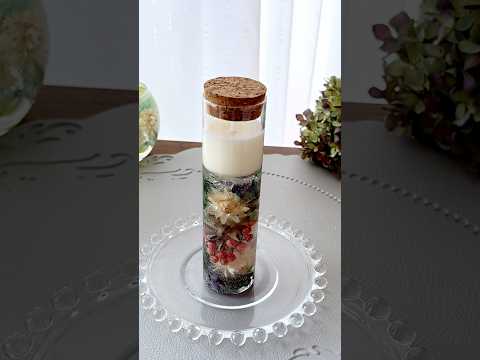 🎄ガラスボトルで作るクリスマスカラーのソイジェルキャンドル作り #candlemaking #キャンドル作り #xmas