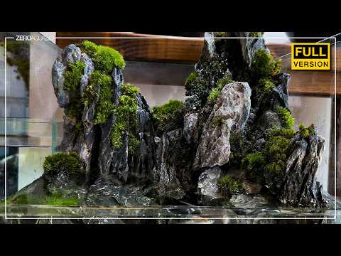 苔むした山岳地帯作ってメダカを飼う /aquascape/aquaterrarium/30cm tank