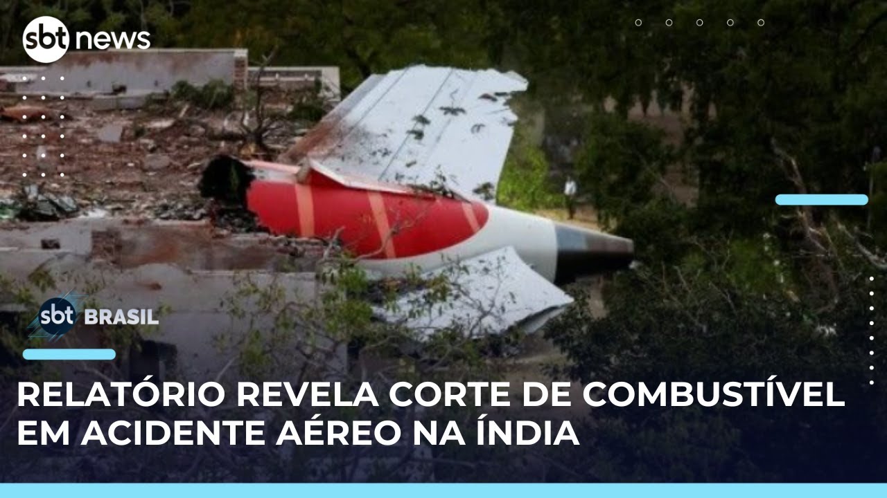 Fornecimento de combustível foi cortado durante decolagem de avião que caiu na Índia | #SBTBrasil