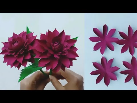 कार्ड पेपर से बनाएं यह सुन्दर फूल 🌷#papercraft ideas 💡#diy #craft #art #flowers #youtubevideo 