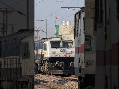 2 Trains Crossing Each Other 😲🔥 #train #indianrailways #crossing #railway #dangerousdriving