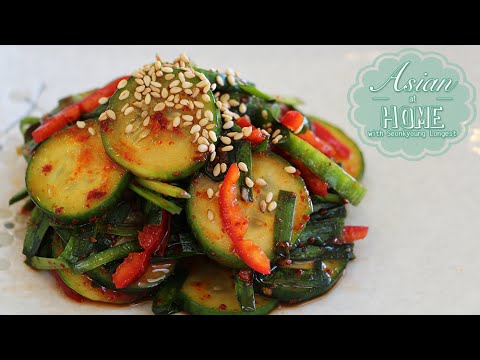 Cucumber Kimchi Salad Recipe : Quick Cucumber Kimchi Recipe 오이무침 (banchan) - UCIvA9ZGeoR6CH2e0DZtvxzw