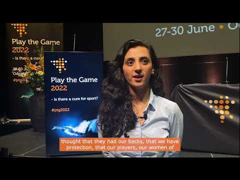 Interview with Khalida Popal at Play the Game 2022.