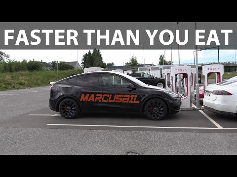 Tesla Model Y Performance charging at 250 kW v3 supercharger