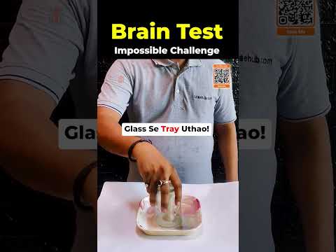 🔥99% लोग FAIL 🤯 Can You Lift the Tray With Glass? #braintest #viral #trending #puzzle #sciencetricks