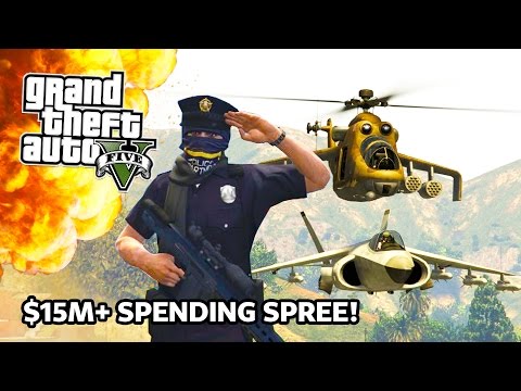 GTA 5 - $15,000,000 Spending Spree! Hydra Jet, Attack Helicopter, Military APC Gun Turret & More! - UC2wKfjlioOCLP4xQMOWNcgg