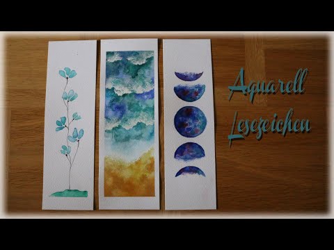 Watercolor Lesezeichen * DIY * Watercolor Bookmark