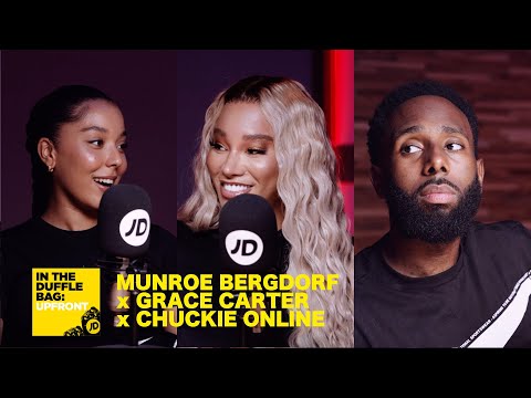 jdsports.co.uk & JD Sports Voucher Code video: MUNROE BERGDORF x GRACE CARTER x CHUCKIE ONLINE | JD IN THE DUFFLE BAG: UPFRONT