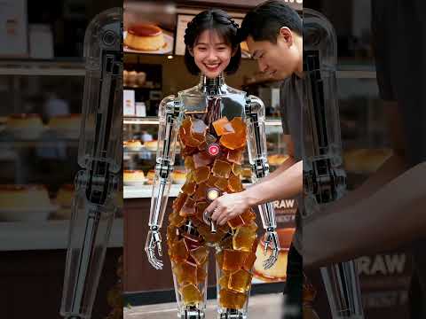 Crème Brûlée Topping Sauce Dispenser Robot, in Service #futuristic #robot #technology #humanoid
