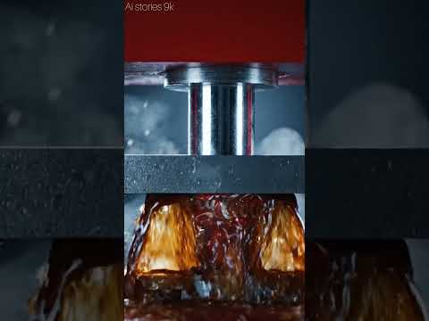 Car Crush Under Hydraulic Press! 💥 #aishorts #satisfying