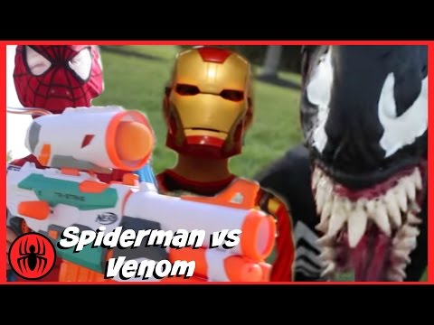 Spiderman vs Venom NERF Poster