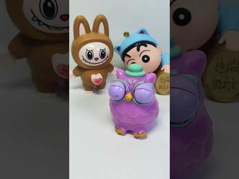Satisfying Baby Owl surprise Labubu! #shorts #shortsfeed #shortvideo