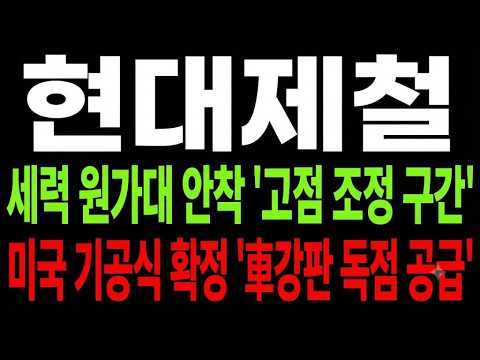 [현대제철 주가전망] <strong>미국</strong> 기공식 확정! 세력 원가대 핵심 <strong>분석</strong>