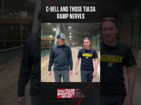 😬 Christopher Bell best describes the nerves you feel on the #tulsashootout  and #chilibowl Ramp - dirt track racing video image