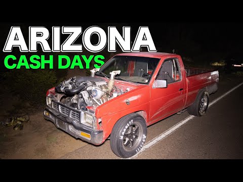 Arizona Cash Day Showdown: GTR vs. Diesel Truck on Desert Drag Strip