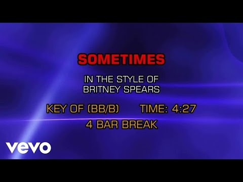 Britney Spears - Sometimes (Karaoke) - UCQHthJbbEt6osR39NsST13g