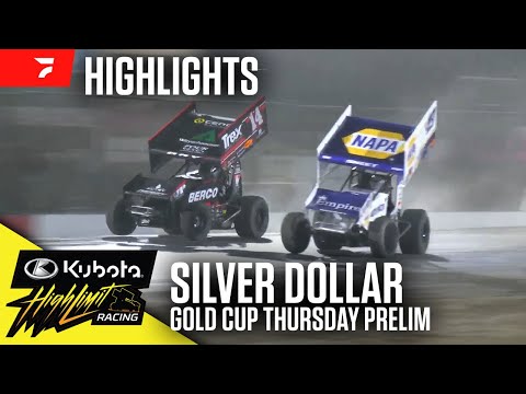 Gold Cup Thursday Prelim | Kubota High Limit Racing at Silver Dollar Speedway 8/21/25 | Highlights - dirt track racing video image