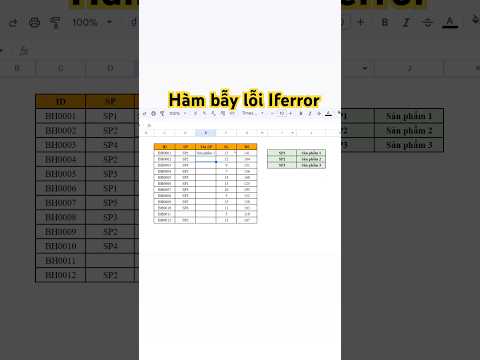 Hàm Iferror xử lý lỗi công thức trong Google sheets #excel #exceltips #googlesheets #iferror