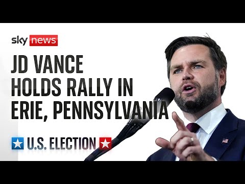 Watch live: Republican vice-presidential nominee JD Vance holds campaign rally in Erie, Pennsylvania