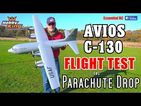 HobbyKing / Avios Lockheed C-130 Hercules PARACHUTE DROP and ESSENTIAL RC FLIGHT TEST - UChL7uuTTz_qcgDmeVg-dxiQ