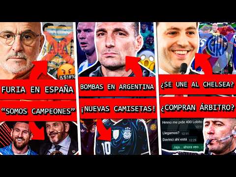 ESPAÑA explota contra ARGENTINA por ¿CAMPEÓN por ESCRITORIO?+ Polémica TAPIA+ RIVER se une a CHELSEA