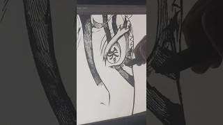 漫画家志望が鬼滅の刃の猗窩座を描いてみました！ #shorts #drawing