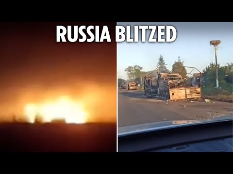 Watch Ukraine blitz ANOTHER Russian region as '400 of Putin's troops killed' in huge convoy ambush