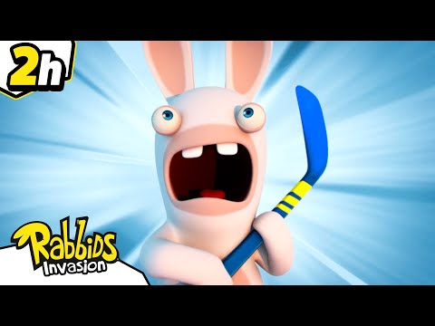 Ice Hockey Goes WRONG 🏒  Rabbids Invasion 🐰 Full Episodes | Cartoons For Kids | 2 HOURS
