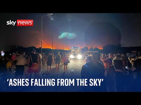 Rhodes Wildfires: British tourist recalls 'terrifying' escape from flames at night