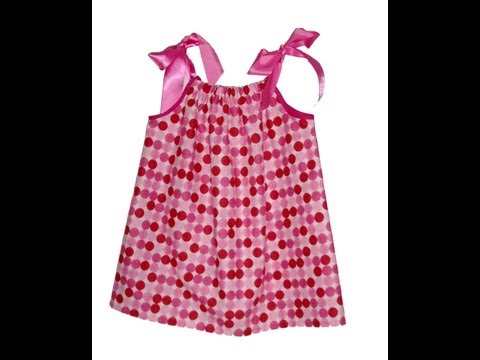 Como hacer un vestido con una funda de almohada para niñas y mamas. fácil, barato