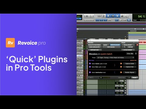 How To Use The 'Quick' Plugins in Pro Tools with Revoice Pro 5