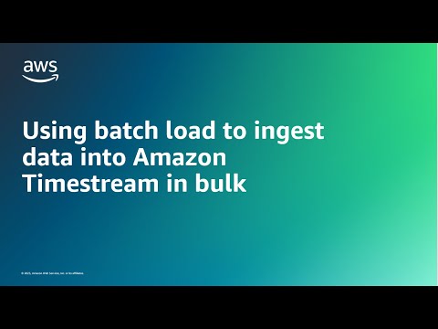 Using batch load to ingest data into Amazon Timestream in bulk | Amazon Web Services