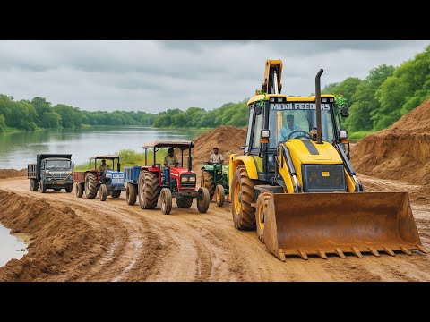 Jcb 3DX Xpert Backhoe Loading Tractor Working Video || Tata 2518 6x4  Machine Loader‼️