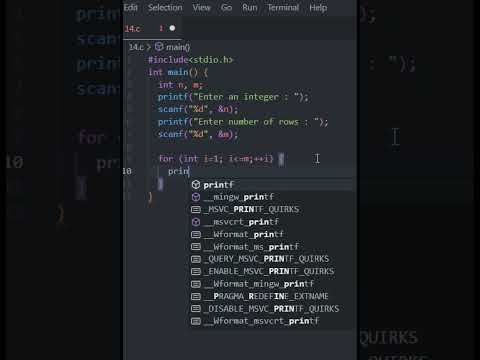Multiplication Table In C Tutorial #13 | #shorts #shortsvideo  #coding