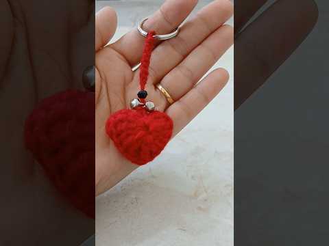 Crochet heart ❤️ keychain cum wall hanging | #shorts #youtubeshorts