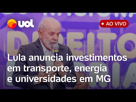 Lula em Minas Gerais: presidente anuncia investimentos em transporte, universidades e energia