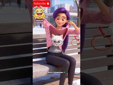 sembunyi dibaju mamah #shorts #animasi #kartun #kucing