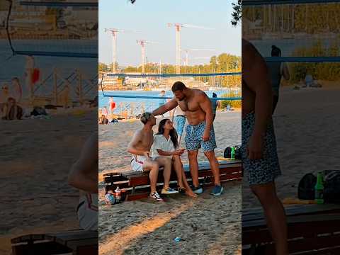 Tried to Impress Her… Her Bodybuilder Boyfriend Went Crazy😂 #kiryakolesnikov #flirting #pickupline