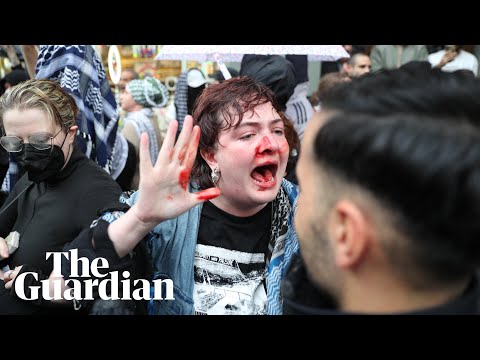 Footage shows police officer punching activist Kitty O'Brien in the face during a protest