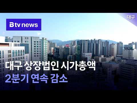 <strong>대구</strong> 상장법인 시가총액 2분기 연속 감소 [<strong>대구</strong>]