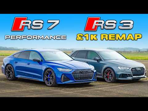 Audi RS3 vs RS7: Drag Race Showdown and Braking Battle