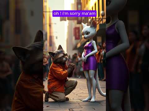 Kitten Receives Gift From Stranger 😺😺 #cat #kittenmovie #cutekitten #AIkitten