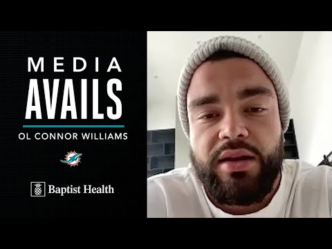 OFFENSIVE LINEMAN CONNOR WILLIAMS MEETS WITH THE MEDIA | MIAMI DOLPHINS video clip
